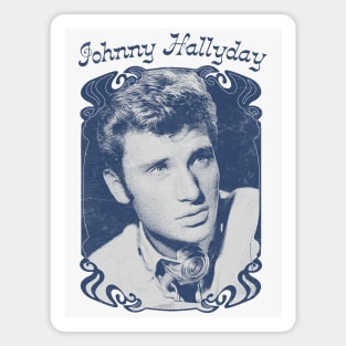 Johnny Hallyday // Retro Original Fan Artwork Design Magnet